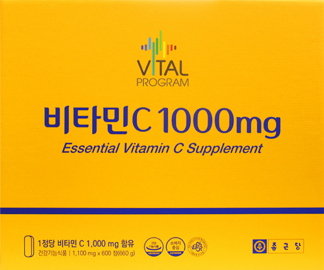 4위 - 바이탈프로그램 정품 비타민C 1000mg, 600정, 1개