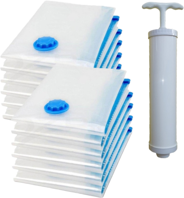 라워스 공간절약 의류 진공 압축팩 + 전용펌프, 1세트, 15개입