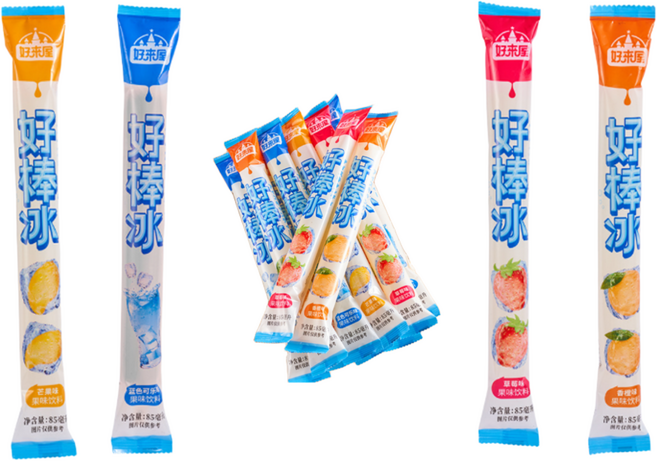 얼려먹는 아이스바 4가지맛 아이스크림 간식 여름, 96개, 85ml