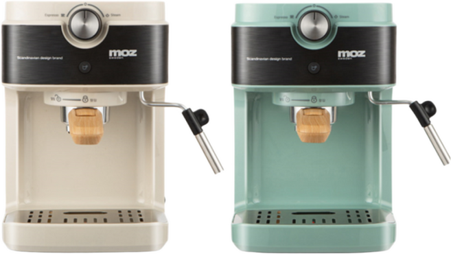 모즈스웨덴 모즈 에스프레소 가정용 커피머신, DMC-1400(블루이쉬그린)