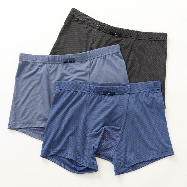 남자 여름 부드러운 모달 사각 드로즈 팬티 3매입 세트