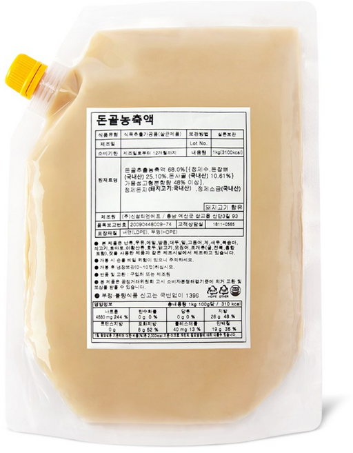 미선 돈골농축액 1kg 돈골액기스 돼지사골육수 감자탕 순대국밥 전골육수 신성티엔에프, 10개