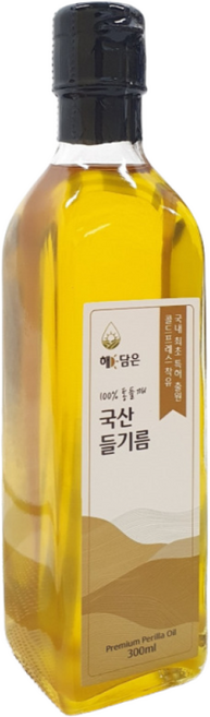 해담은 100% 국산 들기름 저온압착 저온착유, 300ml, 1개