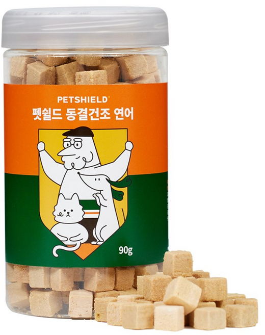 펫쉴드 동결건조 간식 연어 강아지 고양이 연어 트릿, 동결건조 연어, 90g, 1개