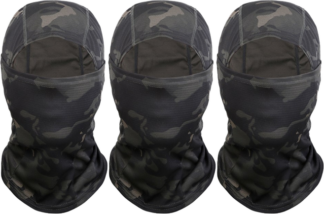 3set 여름 자외선차단 쿨 바라클라바 자전거 오토바이 발라클라바, 카모그린, 3개
