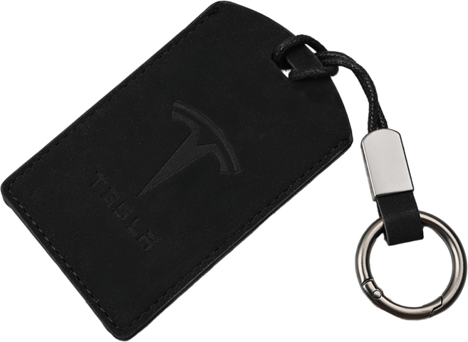 바이오토 테슬라 호환 스마트 카드키 케이스 키홀더 키링, A타입(SM01), 블랙