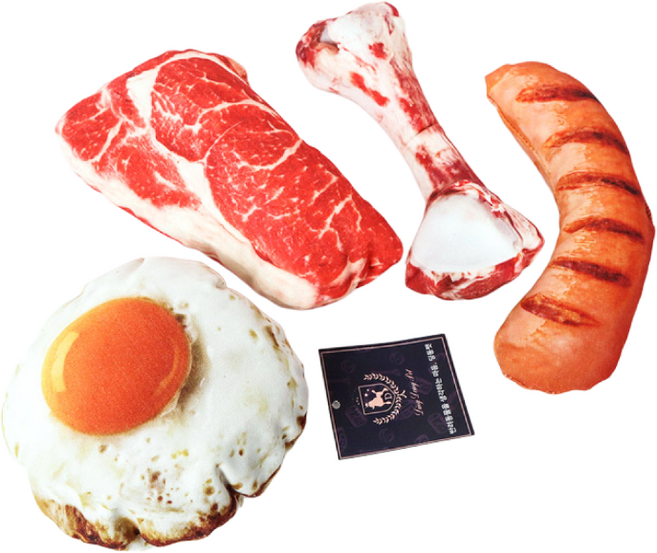 딩동펫 반려동물 실물 인형 장난감 세트, 정육, 1세트