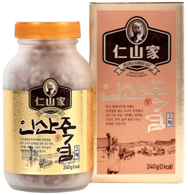 [죽염본가] 인산가 9회 자죽염 고체 240g + 휴대용기 3개 + 다양한 샘플 증정 / 9번구운 보라색 알갱이 죽염 / 정품 판매자 사업자번호: 660-58-00496], 230g, 1개