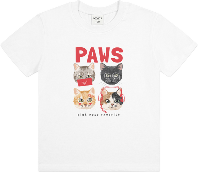 뉴욕꼬맹이 PAWS 아동 주니어 반팔(NY) 티셔츠 W186