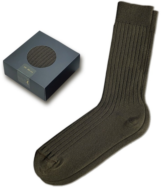 남성 프리미엄 장목 골지양말 - 종이섬유로 땀안차고 냄새없는 쾌적한 프레쉬핏