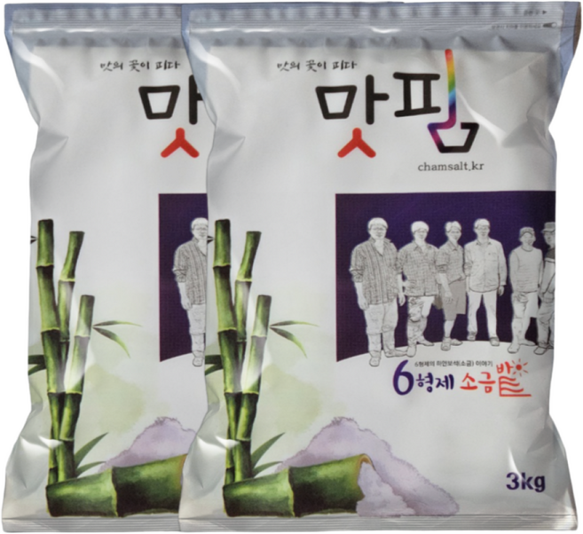 [6형제소금밭 공식 스토어] 본사 직거래 함초소금 지퍼백 대용량 업소용 벌크 100%국내산, 2개, 3kg
