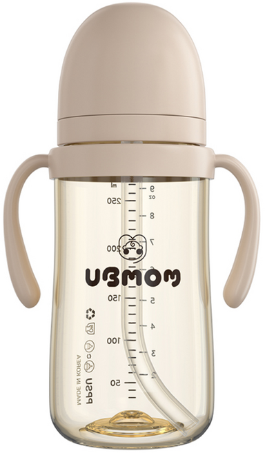 유비맘 시그니처 빨대컵, 280ml, 1개, 초코