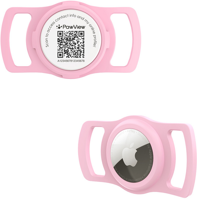 포뷰 반려동물 실리콘 인식표 분실방지 에어태그 게이스 TN005, 1개, 핑크