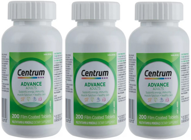 센트룸 어드밴스 성인용 멀티비타민, 200정, 3개