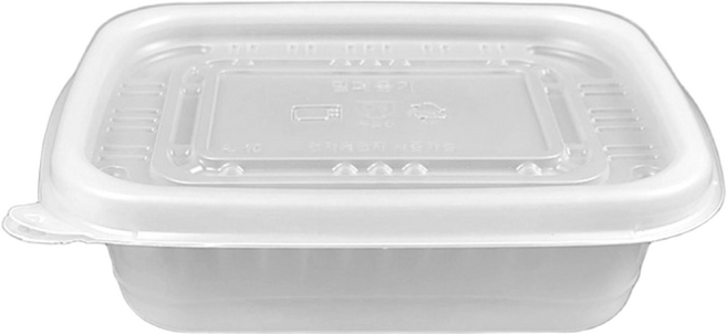 사각 반죽용기 소 300ml 강력한 밀폐력, 300세트, 반투명, 용기+뚜껑