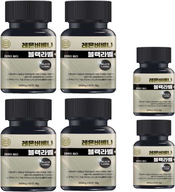 블랙라벨레몬버베나 레몬버베나 추출물 복합정 식품안전의약청인증 HACCP, 6개, 60정