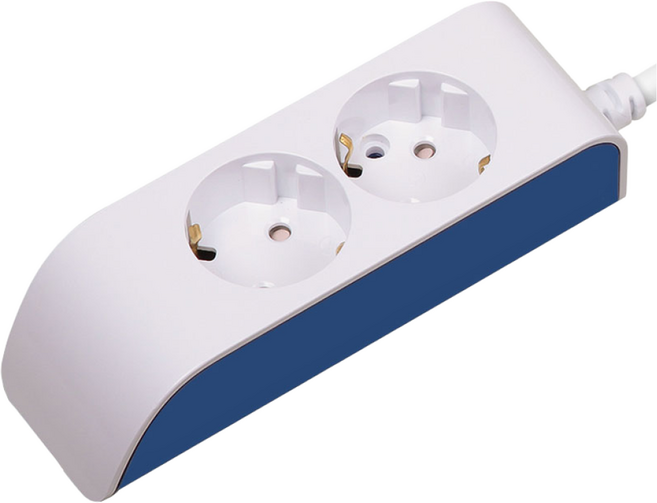 현대일렉트릭 하이탭 2구 2800W 접지 국산 안전멀티탭, 1개, 화이트, 5m