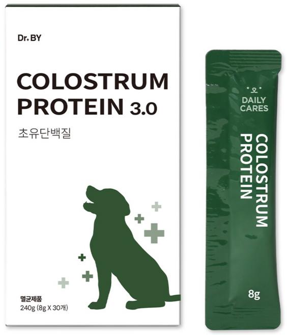 닥터바이 초유단백질 강아지 단백질 근력개선 면역력 산양유 펫밀크 노령견 영양제, 30회분, 면역/항산화, 1개