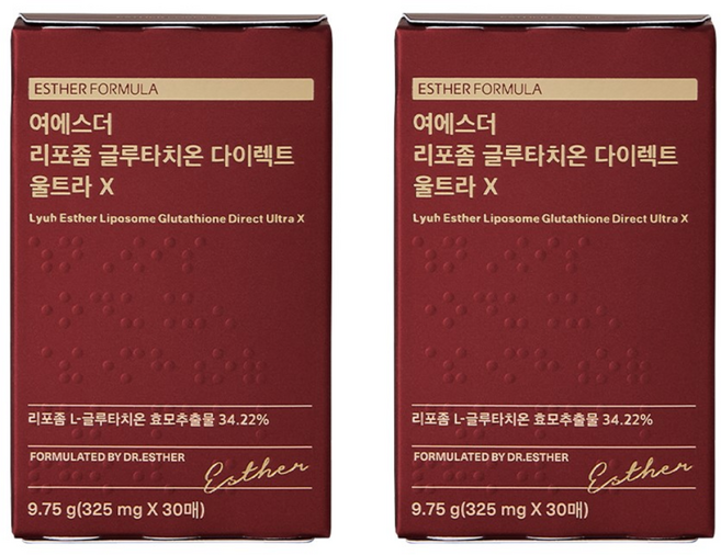 에스더포뮬러 여에스더 리포좀 글루타치온 다이렉트 울트라 X, 9.75g, 2개