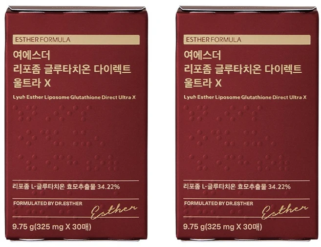 에스더포뮬러 여에스더 리포좀 글루타치온 다이렉트 울트라 X, 9.75g, 2개 - 쿠팡