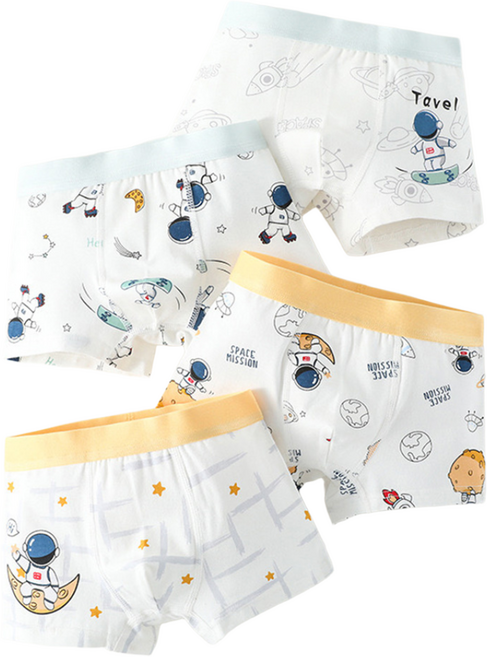 4종 세트 워더미 순면 남아 사각 드로즈 아동 팬티 Z414