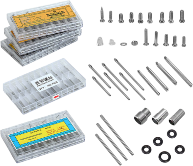 조이덴 시계 파트 부품세트 스프링바 헤어핀 나사 압입핀 안경 나사 세트