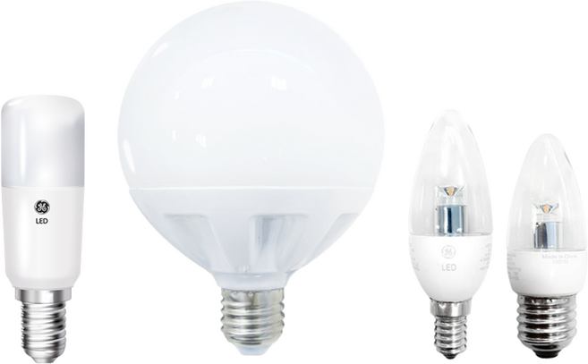 GE 미니크립톤형 촛대구 LED볼전구 E26/E14전구, 볼램프6W 전구색(3000K), 없음