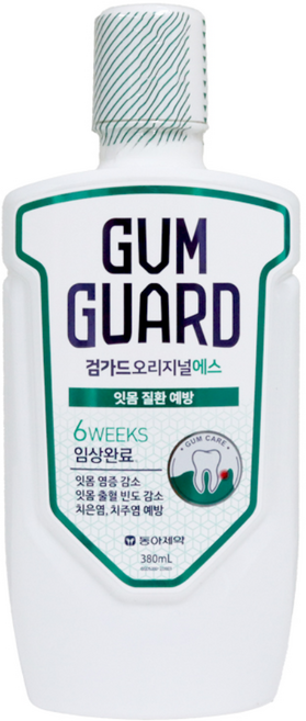 동아제약 검가드 잇몸 가그린 오리지널 구강청결제 380ml x 1병, 1개