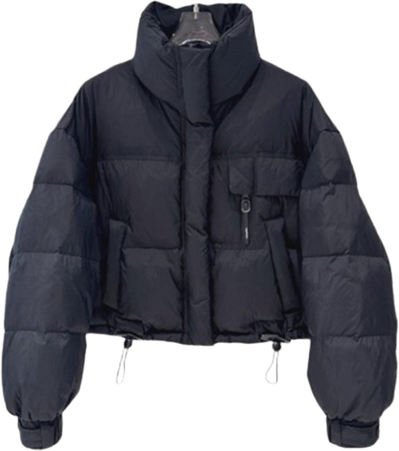 TIMEPURE 겨울 여성용 패딩 짧은 기장과 세련된 디자인의 넥라인이 돋보이는 면패딩 작은 체형에도 어울리는 스타일