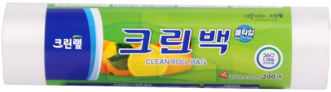 크린랩 롤백 25cm x 35cm, 중(M), 200개입, 1개
