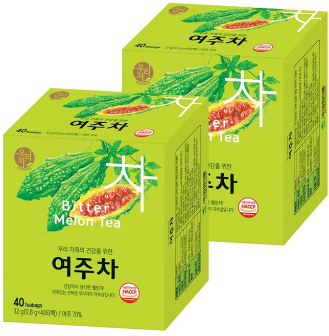 우리차 여주차 티백, 800mg, 40개입, 2개