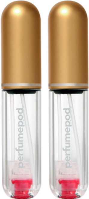 트라발로 퍼퓸팟 퓨어 펌핑식 충전 휴대용 향수공병 5ml, 골드, 2개