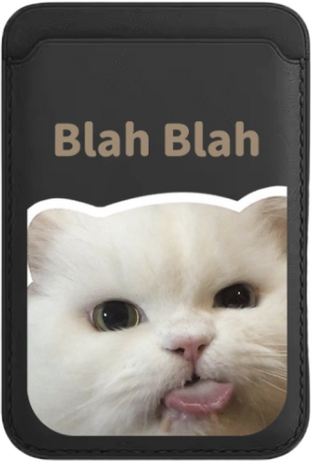 흥해 맥세이프 카드지갑 아이폰 갤럭시, 1개, 귀여운 고양이