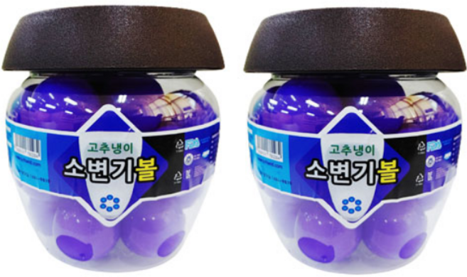 [큐프랜드] 소변기 볼 탈취제 대용량 20알 2개 세트, 250g