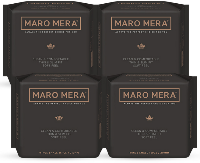 마로메라 순면 생리대, 소형, 16개입, 4개