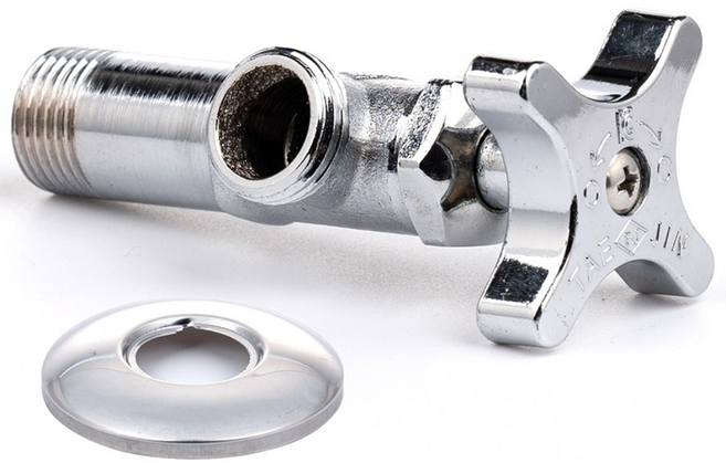 클린 국산 앵글밸브 십자 일체형, 1개