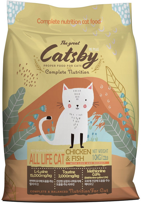 캐츠비 고단백 기호성 좋은 전연령 고양이사료, 1개, 10kg, 닭