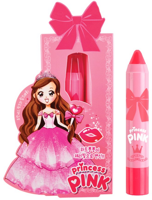 프린세스 핑크의 유아용 컬러반전 체리색 키즈립스틱 립크레용 립밤, 1개, 1개