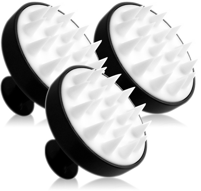 MBA 모발아 블랙턴 두피 마사지 스케일링 샴푸 브러쉬, 80*80*66, 3개