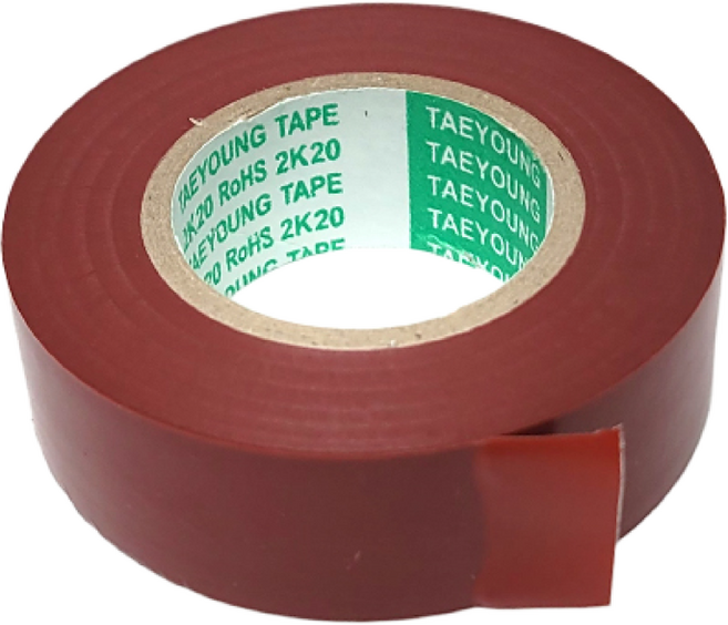 하네스 자동차 배선용 전기절연테이프 갈색 20m 10개입, 1개