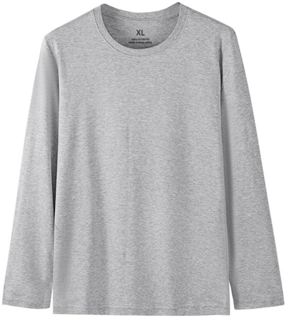 1+1+1 에이커즈 30수 무지 긴팔 티셔츠 기본 라운드 면티 흰티