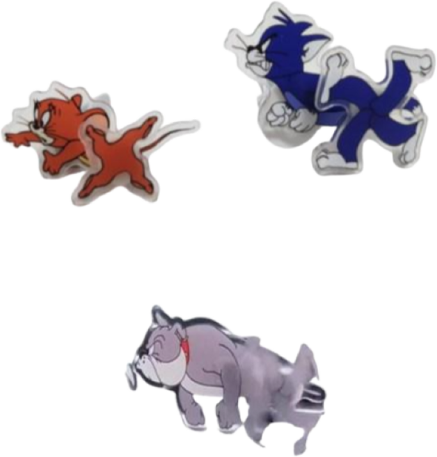 호두스토어 고양이와쥐 톰과제리 자동차 송풍구 장식클립, 톰+제리+스파이크, 1개