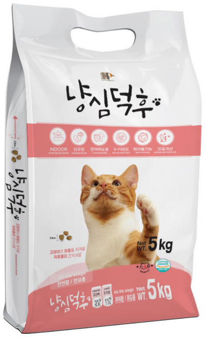 냥심덕후 고단백 고양이 사료 5kg, 1개, 닭