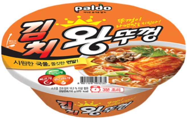 왕뚜껑 김치 컵라면 110g, 1개