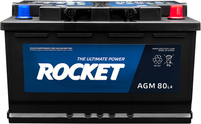 올뉴스포티지 쏘렌토(MQ4 디젤) 카니발(KA4) 렉스턴(21-) G70(2.0터보) 배터리 한국아트라스 AGM80L 보쉬 AGM80L 바르타 AGM80L, 1개, 로케트 AGM80L 면장갑+폐전지미반납