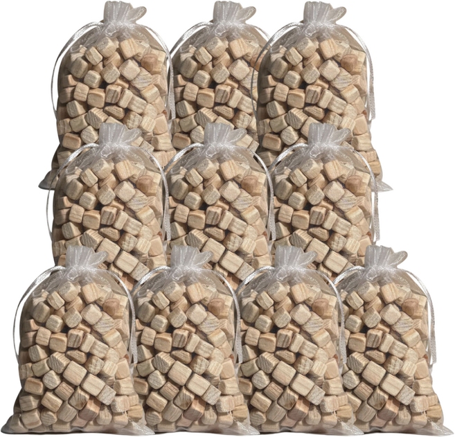 새벽내음 편백나무 칩 편백큐브 방향 주머니 피톤치드, 10개, 100g