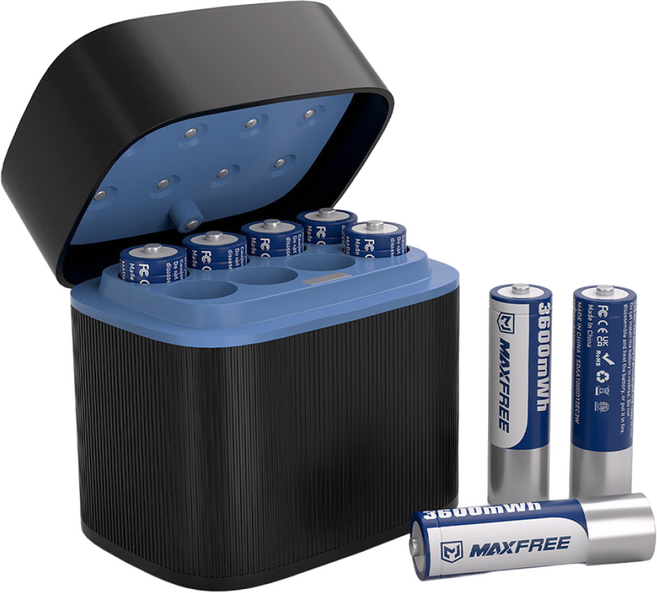 올아이피 콤보건전지 리튬이온배터리 8개입 충전용 충전기 패키지 AA 4개 + AAA 4개 Maxfree, 1세트