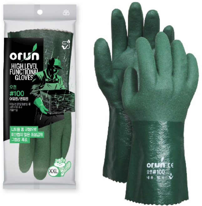 [오런장갑] 오런 #100 어업용 공업용 NBR코팅장갑, 특특대(XXL), 5개