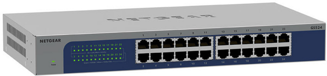 넷기어 GS524 기가비트 비관리형 스위칭허브 24포트 이더넷스위치