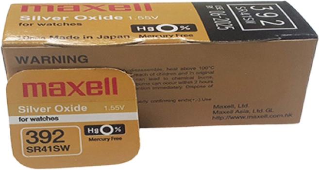 맥셀 SR41SW 10개 시계배터리 392 SR41 SR736 SB-B1 280-13 V392 D392 247D S736E AG3 GP392 LR736 건전지, 1개, 10개입